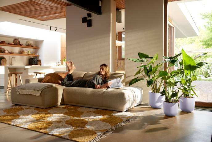 jazz rund 35cm lavendel lila